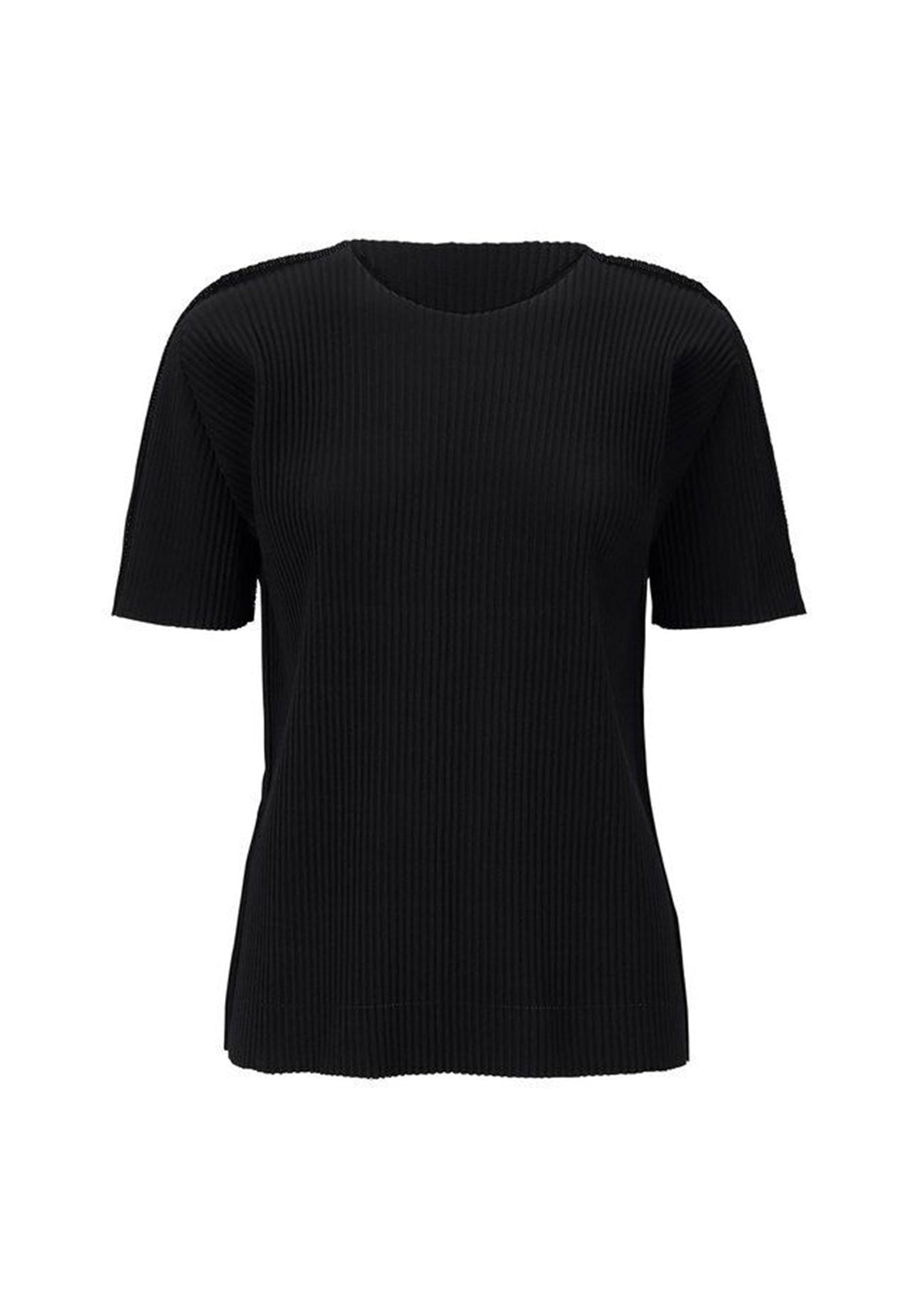 me ISSEY MIYAKE FINE KNIT PLEATS BLACK TOP
