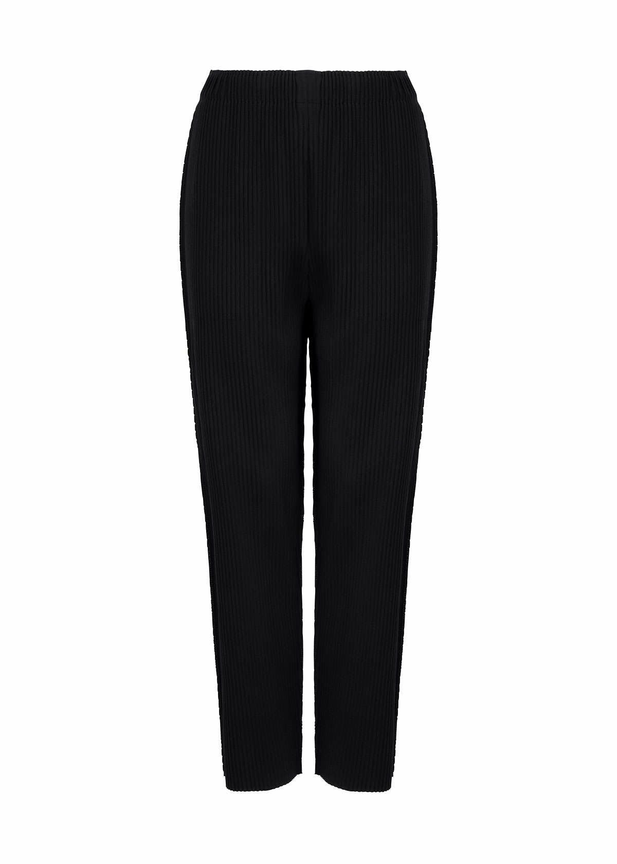 me ISSEY MIYAKE FINE KNIT PLEATS BLACK PANTS