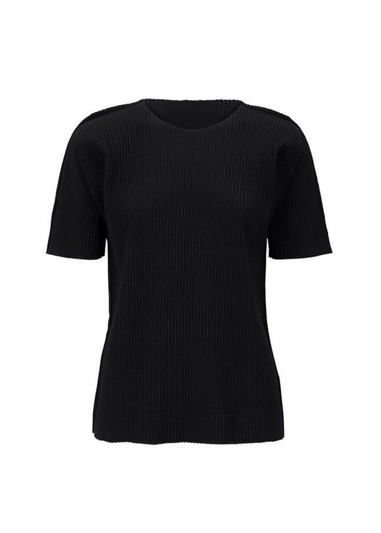 me ISSEY MIYAKE  FINE KNIT PLEATS BLACK TOP