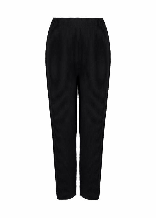 me ISSEY MIYAKE  FINE KNIT PLEATS BLACK PANTS