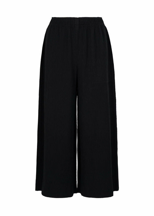 me ISSEY MIYAKE  FINE KNIT PLEATS BLACK PANTS